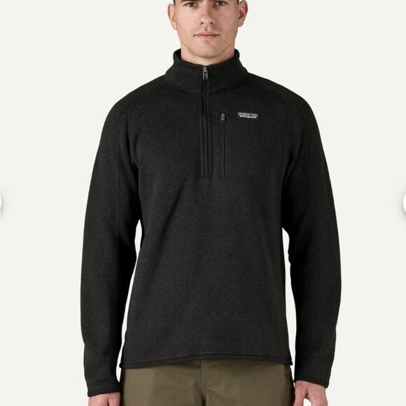PATAGONIA Men's‎ Better Sweater 1/4-Zip Fleece Black Size XL - Picture 1 of 8